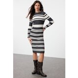 Trendyol Anthracite Striped Midi cene