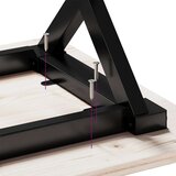 vidaXL Noge za stolić za kavu s X-oblikom 140x30x43cm lijevano željezo | shoptok.hr