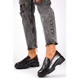 primohurt Black women's loafers with a thick sole, black women's loafers | shoptok.hr
