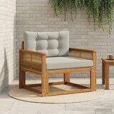  Srednja sofa za van Čvrsto drvo akacije Prirodna - Prirodna i svjetlosiva Kava užad | shoptok.hr