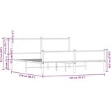 Metalni okvir kreveta bez madraca smeđa boja hrasta 183x213 cm | shoptok.hr