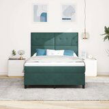  Postelja s vzmetnico Temno zelena 140x190 cm Žamet, (22052385) | Shoptok.si