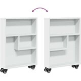 vidaXL Uska kolica za pohranu bijela 48x13x68 cm od konstruiranog drva | shoptok.hr