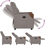  Električni naslonjač od tkanine smeđesivi | shoptok.hr