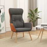 vidaXL stol za sproščanje temno sivo blago in PVC Cene