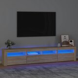 TV ormarić s LED svjetlima boja hrasta sonome 210x35x40 cm | Eponuda.com