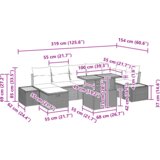 vidaXL 8-dijelna Vrtna Sofa Set s Jastučićima Crna Poli Ratan | shoptok.hr