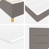 Box Springski Krevet s Madracem Taupe 80x200 cm Tkanina | shoptok.hr