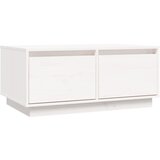 Maison Chic Klubska mizica - kavna mizica - Nizka mizica bela 80x50x35 cm trdna borovina, (21755302) | Shoptok.si