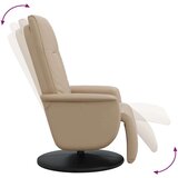  Naslonjač od umjetne kože s osloncem za noge boja cappuccina | shoptok.hr