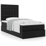 vidaXL otomanski okvir kreveta s madracem crni 90x200 cm umjetna koža | shoptok.hr