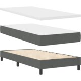vidaXL Box Spring Bed z vzmetnico temno siva 80x200 cm Tkanina | Shoptok.si
