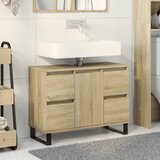 vidaXL kopalniška omarica sonoma hrast 80x33x60 cm inženirski les Cene