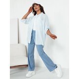 DStreet Spodnie damskie wide leg ASTERS jasnoniebieskie | Shoptok.si
