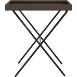  Sklopivi stol s pladnjem smeđi 65 x 40 x 75 cm od poliratana | shoptok.hr