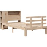 vidaXL Krevet s regalom za knjige bez madraca 75x190 cm borovina | shoptok.hr