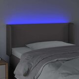 vidaXL LED uzglavlje sivo 93x16x78/88 cm od umjetne kože | shoptok.hr