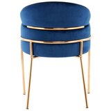 Kayoom NASLANJAČ, les, kovina, umetna masa, tekstil modra, zlate barve | Shoptok.si