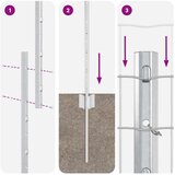  Set vrtnih ograda Set od 2 Galvanizirani čelik Veliki Izdržljiv | shoptok.hr