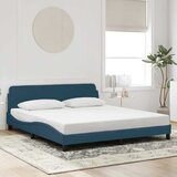  Okvir za krevet s uzglavljem Dover plavi 180x200 cm baršunasti | shoptok.hr