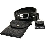 Urban Classics Accessoires Croco synthetic leather strap with black/silver sheath | shoptok.hr