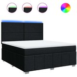  Krevet s oprugama i madracem crni 180x200 cm od tkanine | shoptok.hr