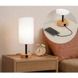  Brilagi - Stona lampa sa USB portom TABLON 1xE27/25W/230V hrast/crna/bela | Eponuda.com
