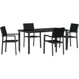 vidaXL set od 4 komada vrtnih stolica Crni poli rattan Cijene