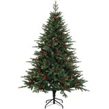  Umjetno božićno drvce s kuglicom 240 cm 300 LED lampica - Zelena 240 cm s LED-ima i ružičastim lopticama | shoptok.hr