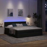 vidaXL Otomanski posteljni okvir z vzmetnico siv 160x200 cm blago Cene