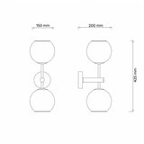  TALIA 33 ZIDNA LAMPA 2*E14 CRNA/BAKAR | ePonuda.com