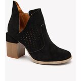 Resti Black women's boots on a post and with a cutout Neafla | ePonuda.com