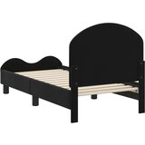  Posteljica za malčke z vzglavjem Črna 70 x 140 cm Žamet, (5000105362) | Shoptok.si