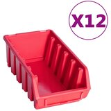  80 -dijelni set kutija za pohranu sa zidnim pločama crveno-crni | shoptok.hr