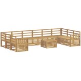  Set vanjskih sofa 11 kom. Bijela Čvrsto drvo akacije | shoptok.hr
