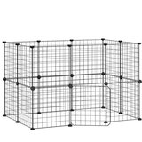  Kavez za ljubimce s 20 panela i vratima crni 35 x 35 cm čelični | shoptok.hr