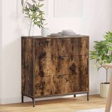 vidaXL Ormarić / Komoda s ladicama Dimljeni hrast 79,5 x 33 x 82 cm | shoptok.hr