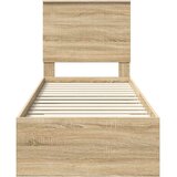  Krevetna konstrukcija Sonoma hrast i srebrna 70 x 190 cm | shoptok.hr