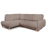 Bonami Selection Smeđe-siva sklopiva/s prostorom za odlaganje kutna garnitura od samta (s lijevim kutom/u obliku slova L) Tori – | shoptok.hr