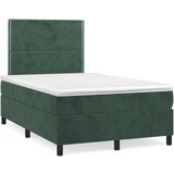 The Living Store Box spring postelja z vzmetnico temno zelena 120x200 cm žamet - Box Spring Postelja, (21488579) | Shoptok.si