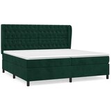  Krevet s oprugama i madracem tamnozeleni 200x200 cm baršunasti | shoptok.hr