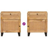  Noćni ormar Prirodna 50 x 33 x 60 cm Čvrsto drvo manga | Eponuda.com