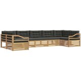  Set vanjskih sofa 7 kom. Bijela i antracit Poliester 404 x 166,5 x 73cm | Shoptok.si