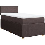 vidaXL Box spring postelja z vzmetnico temno rjava 80x200 cm blago, (21309761) Cene
