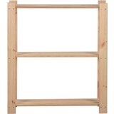 vidaXL Stalak za pohranu s 3 razine 80 x 28,5 x 90 cm masivna borovina | shoptok.hr