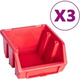 34 -dijelni set kutija za pohranu sa zidnim pločama crveno-crni | shoptok.hr