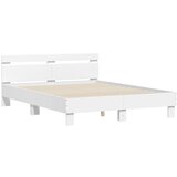 vidaXL Posteljni okvir z vzglavjem bel 150x200 cm inženirski les, (20978774) Cene