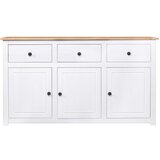 Maison Chic Komoda - Predalnik bela 135x40x80 cm trdna borovina Panama Range, (21720487) | Shoptok.si