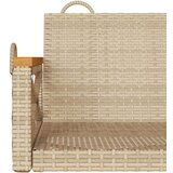 vidaXL Gugalna klop bež 109x62x40 cm poli ratan | Shoptok.si