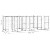  Vanjski kavez za pse od pocinčanog čelika s krovom 12 1 m² | shoptok.hr